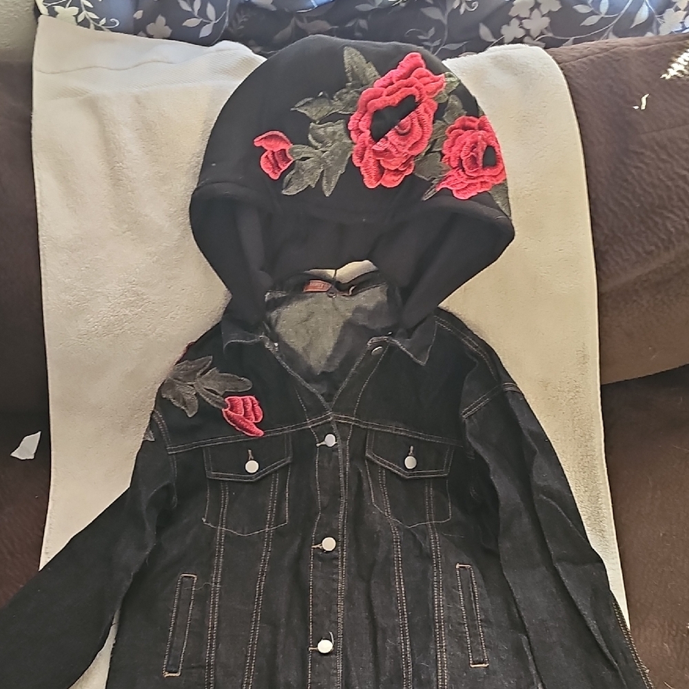 Floral Embroidered Kids Jacket